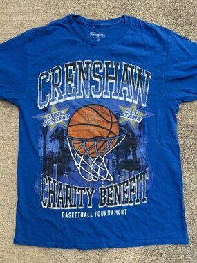 Same Gang Shirt Medium Blue Crenshaw Basketball Tournament All Star